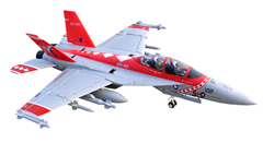 LX F-18 Twin 70mm EDF Red Viper RC Jet With Retracts Kit Version