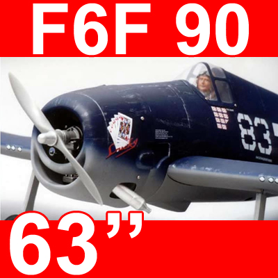 F6F Hellcat90 63'' Balsa RC Plane, Returned Item, Missing Cowl and Canopy