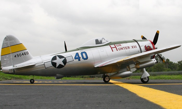Dynam P-47D Thunderbolt Hun Hunter 48'' EPO Electric RC Airplane With Retracts Ready-To-Fly