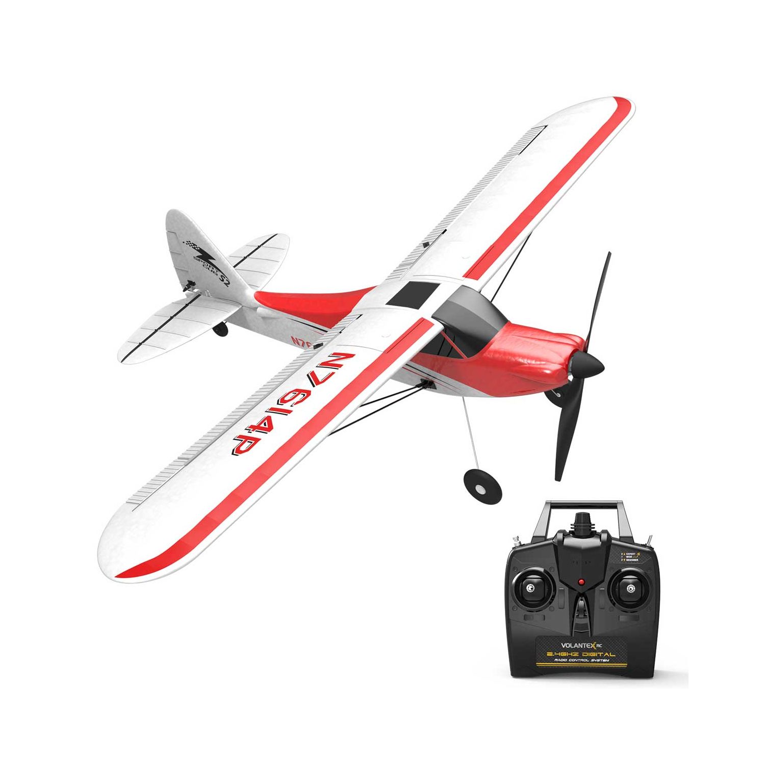 Ex-hOBBY Sport Cub 500 4 Channel Beginner Airplane with 6-Axis Gyro System and One-key U-Turn Aerobatic Function (761-4) READY-t