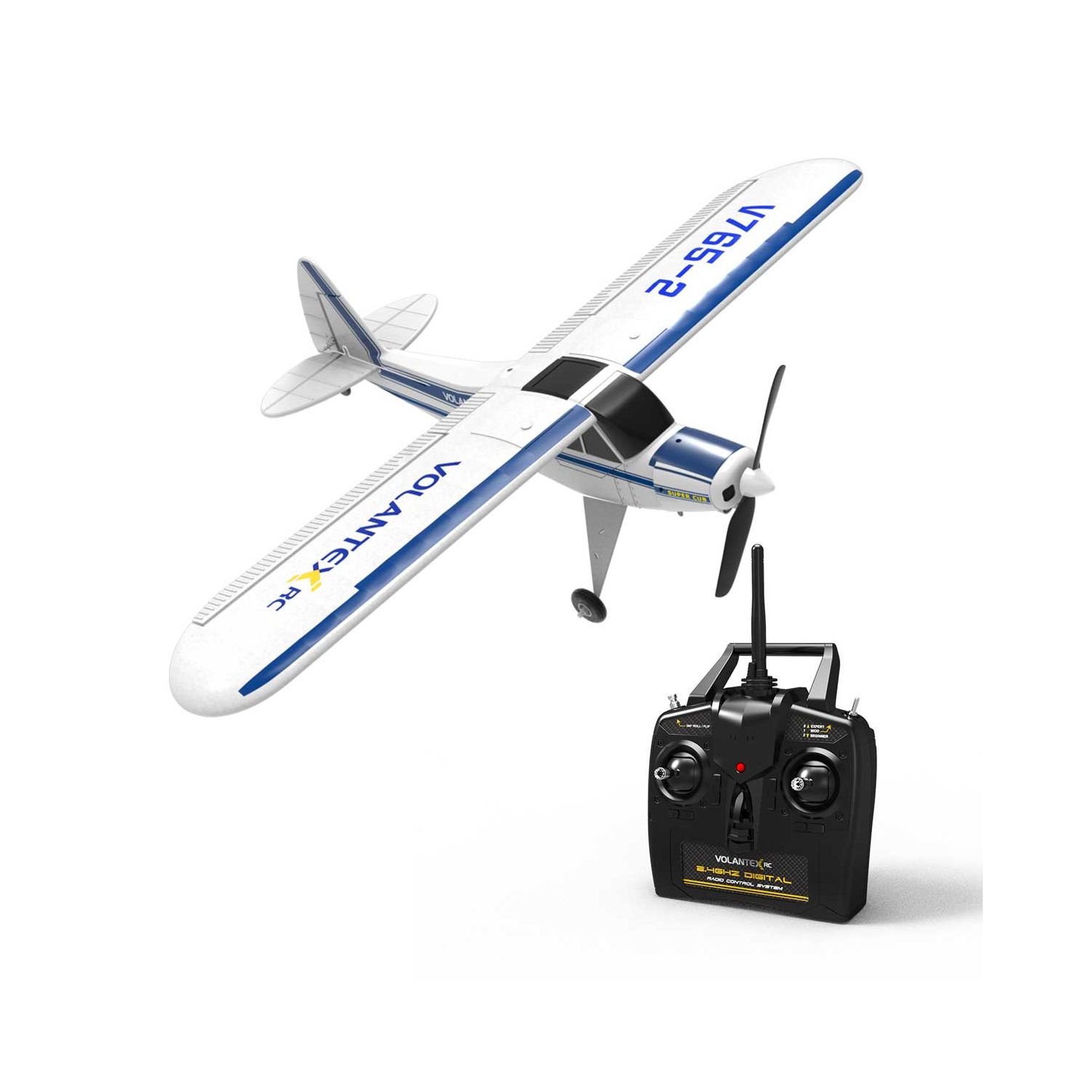EX-Hobby Super Cub 750 Beginner Airplane with ABS Plastic Cowling and 6 Axis Gyro System (765-2) Ready-To-Fly