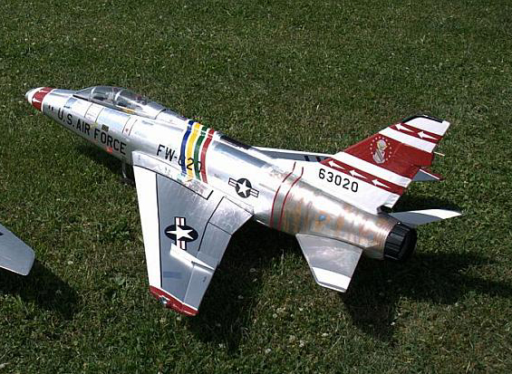 Flyfly F-100 Super Sabre 90mm EDF RC Jet Kit Version