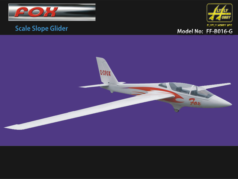 Flyfly Fox 3M/118'' RC Glider Electric Motor Version