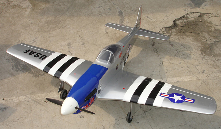 P-51 Mustang 120 "Stinky" 67.9'' Balsa Nitro RC Airplane