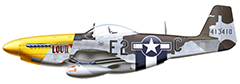 P-51 Mustang E2-C Nicknamed "Lou IV" 30CC 71'' Fiberglass Balsa RC Warbird Plane