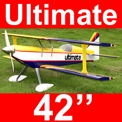Ultimate 46 42'' Nitro RC BiPlane Airplane ARF Yellow Star