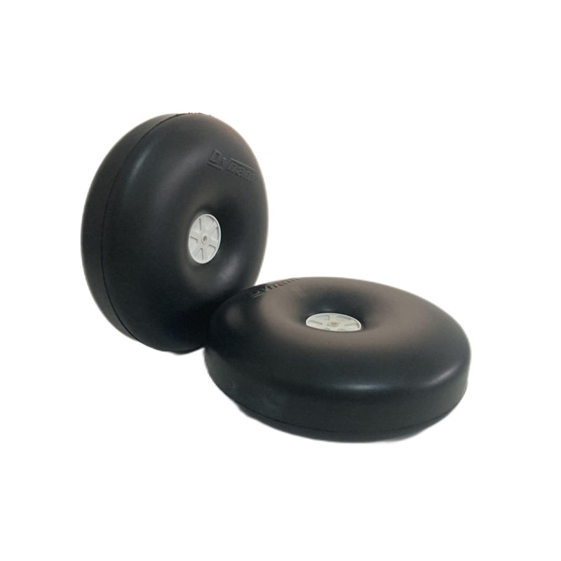 Dynam 5.5" Big Smooth Surface Rubber Wheel for RC Airplane (2pcs - 4.2 mm Hole/axle)