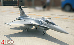 HSD 105mm EDF F-16 RC Jet Plane With Gyro Gray PNP Version