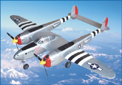 P-38 51.5'' Electric RC Plane, New, Missing Cowl