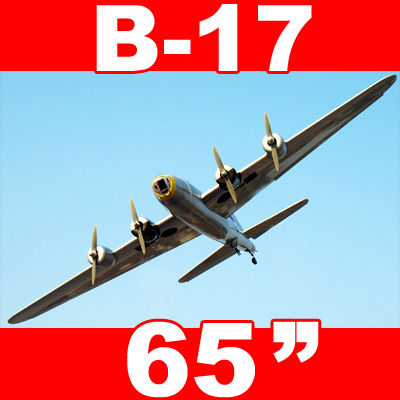 B-17 Flying Fortress Bomber 65" Electric RC Airplane ARF
