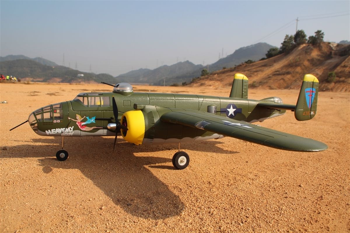 B-25 Mitchell Bomber EPO 1250mm RC Plane PNP Version With Metal Retracts, Returned Item