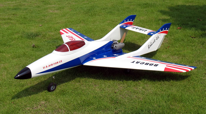 Bobcat 50 Pusher Prop Jet 51'' RC Airplane ARF White