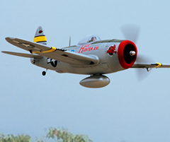 Dynam P-47D Thunderbolt Hun Hunter 48'' EPO Electric RC Airplane PNP With Retracts