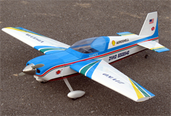 Edge 540 25 45'' Electric RC Airplane ARF Blue, Missing Canopy.