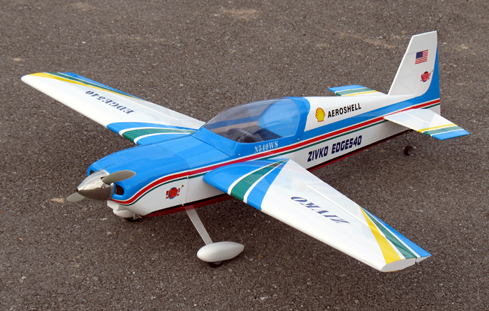 Edge 540 25 45'' Electric RC Airplane ARF Blue, Missing Canopy.