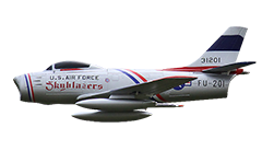 Freewing F-86 Sabre 64mm EDF Electric RC Jet Skyblazers Ready-To-Fly