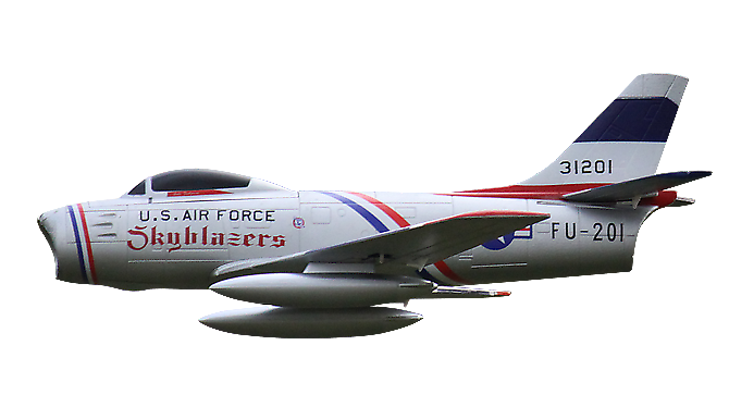 Freewing F-86 Sabre 64mm EDF Electric RC Jet Skyblazers Kit Version