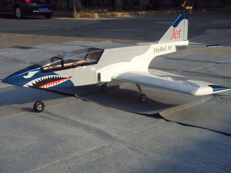 Fire Bird Jet Trainer/Jet Airplane ARF-Red & White & Blue Color (Can be Equipped with Kingtech K60)