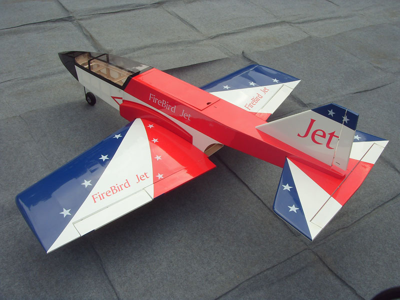 Fire Bird Jet Trainer/Jet Airplane ARF-Red & White & Blue Color (Can be Equipped with Kingtech K60)
