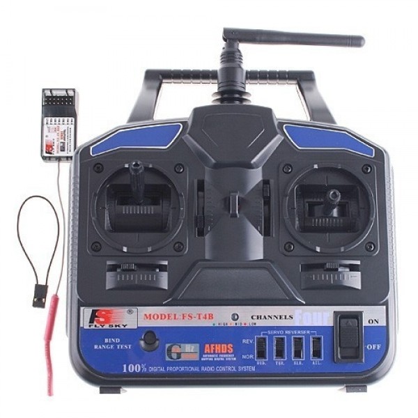 FLYSKY FS-T4B 2.4GHZ 4CH TRANSMITTER AND RECEIVER (TX+RX SET)