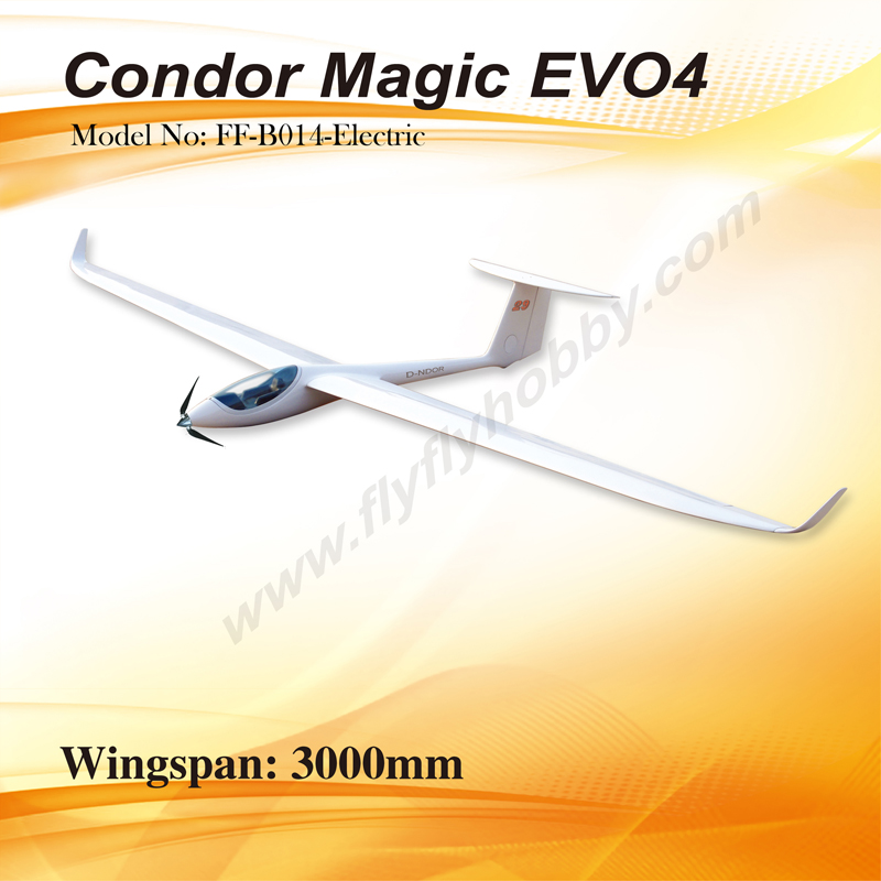 Flyfly Condor Magic EVO4 3M/118'' Electric RC Glider