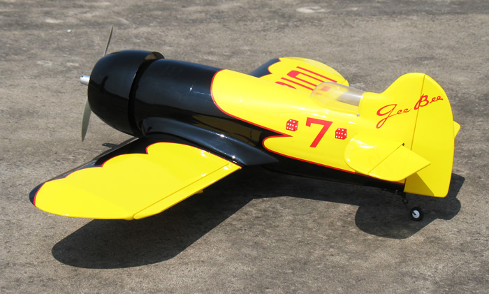 Flyfly Gee Bee 25 40.8'' Fiber Glass Electric RC Airplane Yellow ARF