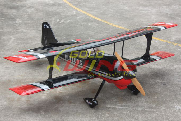 Goldwing Pitts Biplane 50CC 71''/1800mm Version 3 RC Airplane Black C