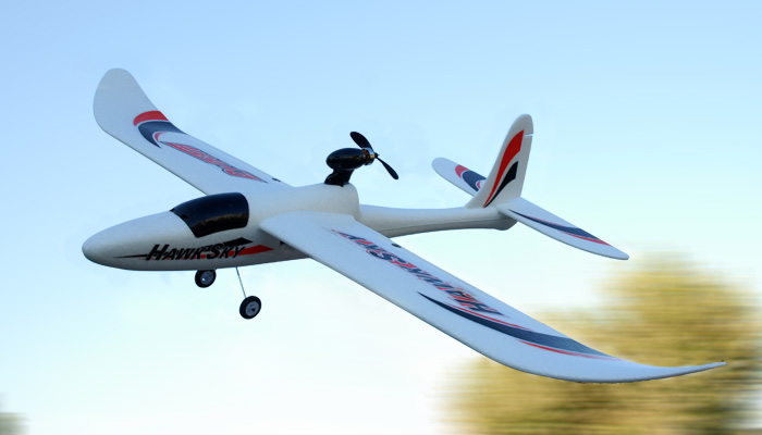 2.4Ghz 4 Channel Dynam Hawk Sky Electric Brushless Powered Glider RTF