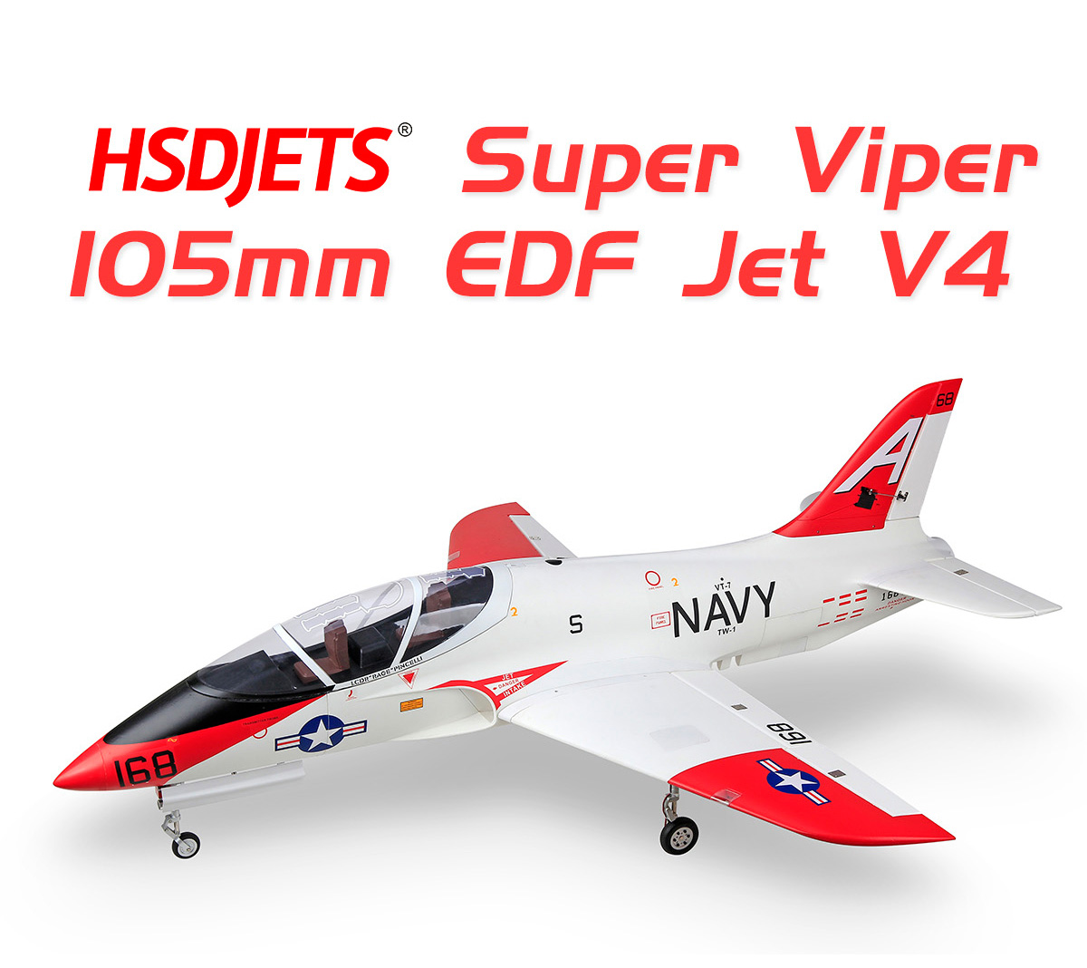 HSDJETS 105mm EDF Super Viper V4 Navy Marine PNP 12S With