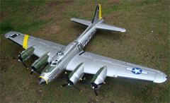 B-17 "Flying Fortress" 72''/1875mm Brushless Warbird with Worm Drive Retract System PNP Silver, Returned Item
