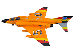 LX F4 Phantom Twin 70mm EDF RC Jet Yellow With Retracts and Electric Brake Kit Version, High Speed Up To 160kph