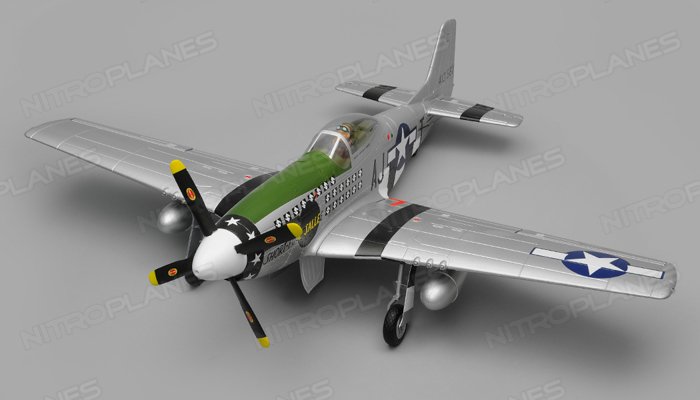 P-51 Mustang 1450mm Warbird Electric RC Airplane Kit Version