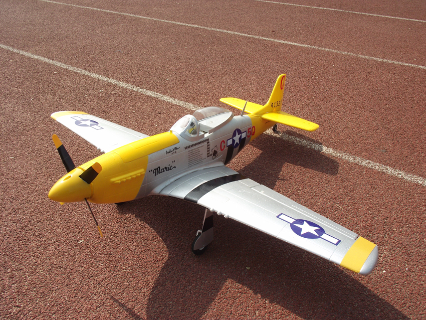 Unique Models P-51 Mustang 1200mm Electric RC Plane PNP Yellow