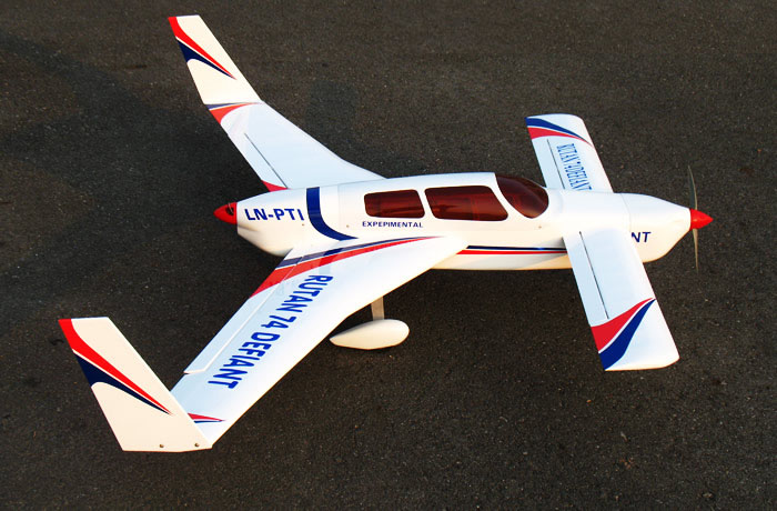 Rutan 74 Defiant Nitro Gas RC Airplane 65'' ARF White