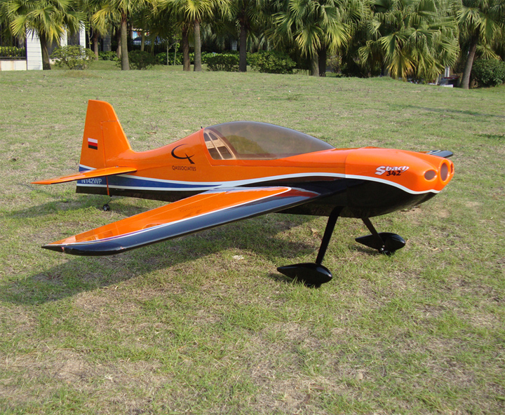 Skyline SBach 342 70 60'' Aerobatic RC Airplane Carbon Version Orange B