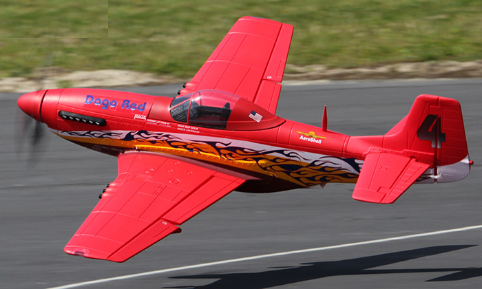 Starmax P-51 Mustang 1600mm/63in EPO RC Airplane PNP Dago Red