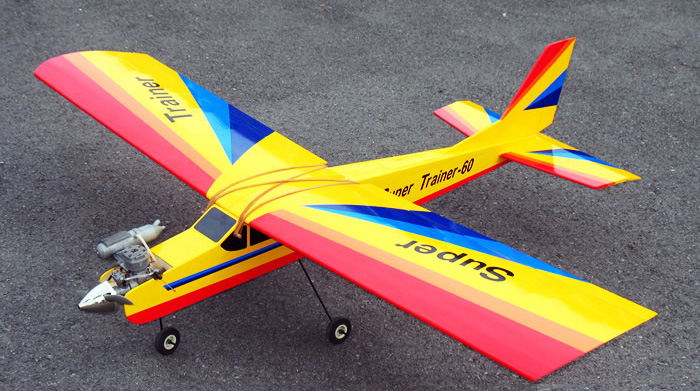 Super Trainer 60 70'' Nitro Gas RC Airplane ARF, Missing Canopy