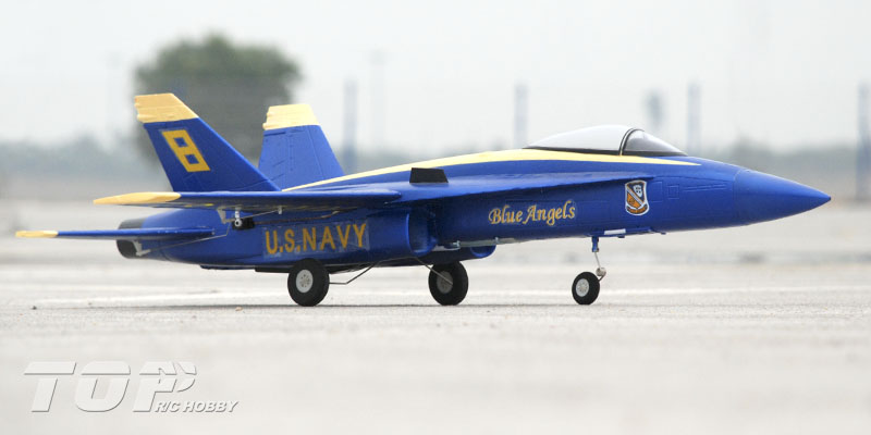 TopRC F-18 Blue Angel 686mm Wingspan RC Jet PNP, Returned Item