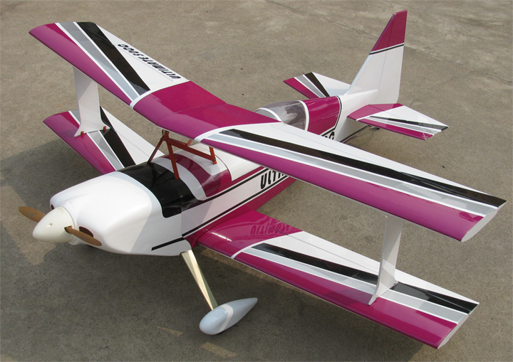 Ultimate 120 Bipe Biplane Nitro RC Airplane ARF Purple